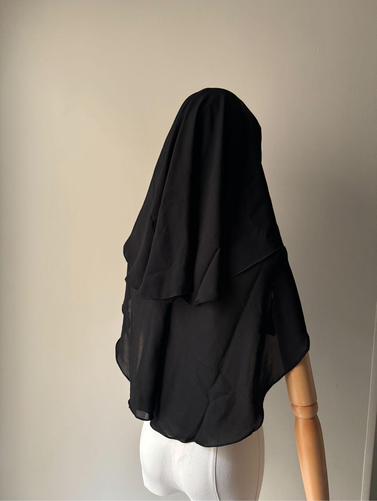 Niqab 3 lagig Mittellang