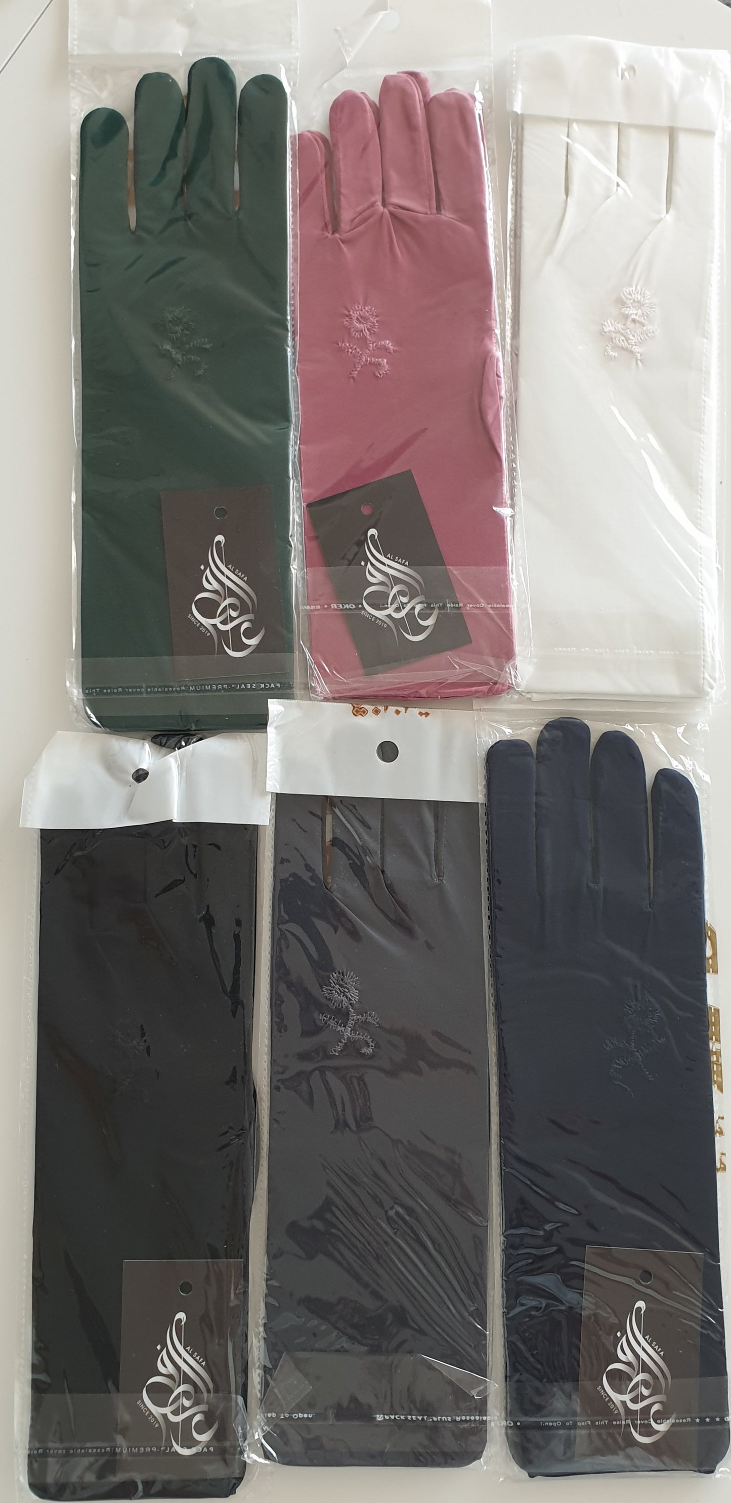 Handschuhe Polyester mit Blume
