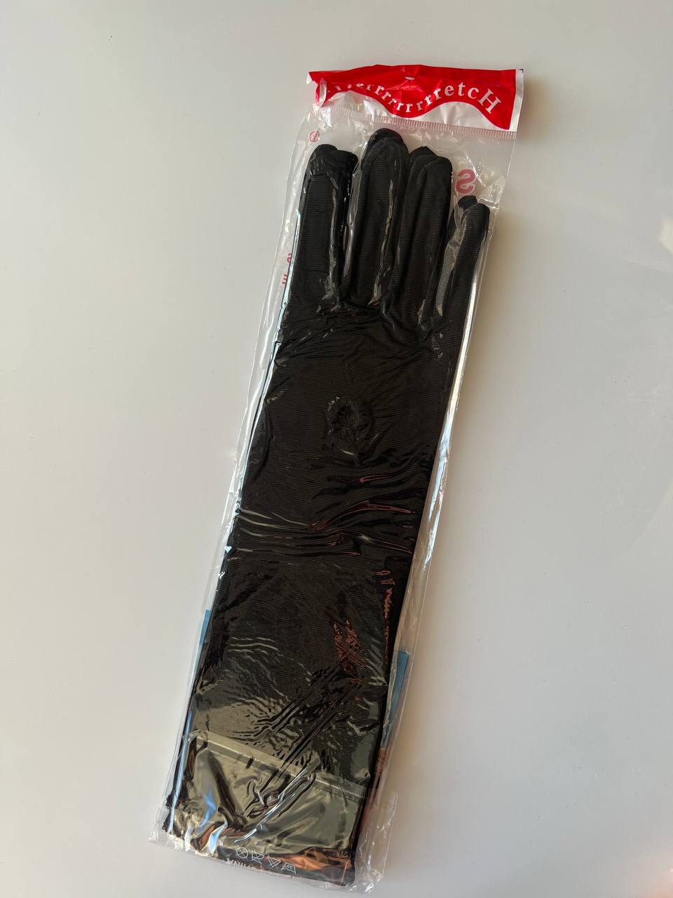 Gloves Black Touch Flower